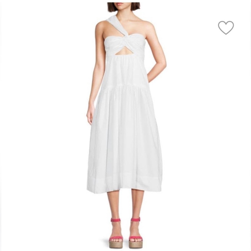 A. L. C Aubrey Twisted Drop-waist Midi Dress In white